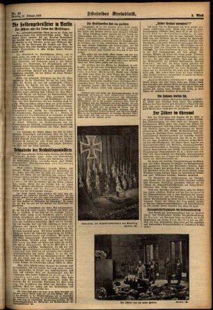 Zweite Ausgabe vom Montag, den 22. Februar 1937.