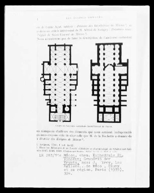 Mâcon, ehemalige Kathedrale Saint-Vincent: Grundriss der Krypta