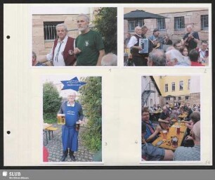 Es wurde fleißig gesungen, getrunken und auch dirigiert (Bild 4) : links vorn: Axel Langmann