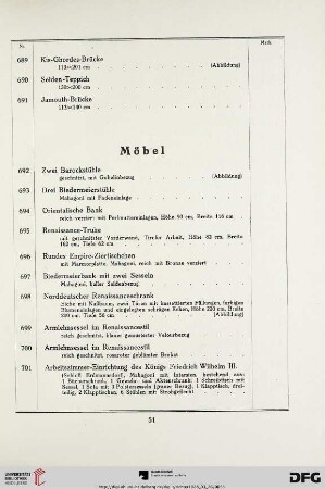 Möbel (Nr. 692-742)
