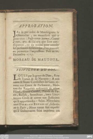 Approbation.