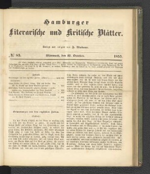 No. 83. 17. Oktober 1855