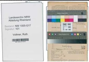 Entnazifizierung Ruth Vollmer , geb. 06.11.1909 (Buchhaendlerin)