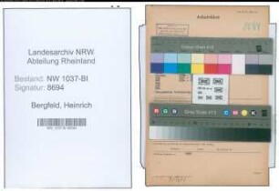Entnazifizierung Heinrich Bergfeld , geb. 07.08.1904 (Stadtinspektor)