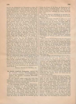 179-181 [Rezension] Die deutsche evangelische Heidenmission; Jahrbuch 1941