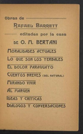Obras de Rafael Barrett