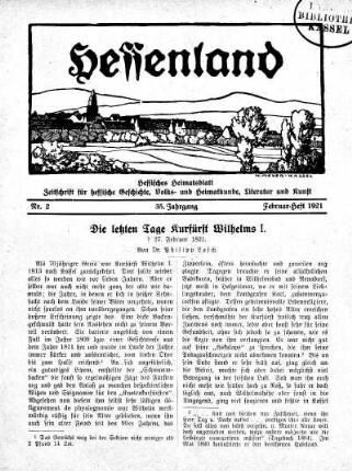 Nr. 2, Februar-Heft 1921