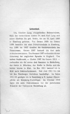 Lebenslauf