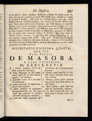 287-296, Dissertatio Vigesima Quarta