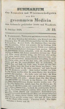 1. October 1838. No 19.