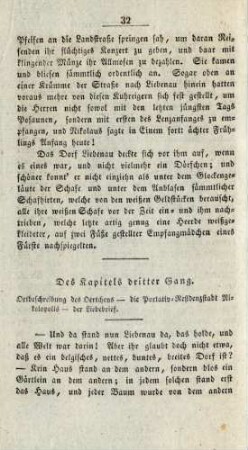 Des Kapitels dritter Gang