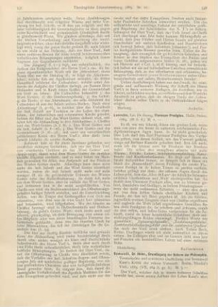 538-541 [Rezension] Romundt, Heinr., Grundlegung zur Reform der Philosophie. Vereinfachte und erweiterte Darstellung von Immanuel Kant‘s Kritik der reinen Vernunft