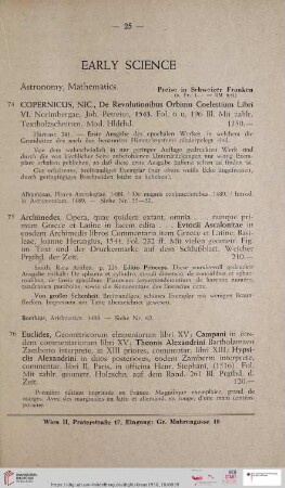 Early science (Nr. 74 - 151)
