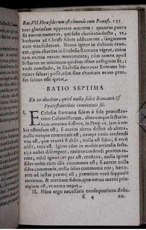 Ratio Septima. Ex eo ducitur, quod nulla fides Romanis & Protestantibus communis sit