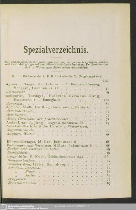 [21.] Spezialverzeichnis