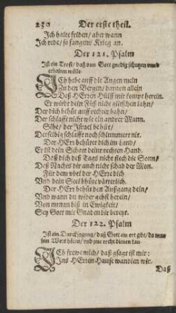 Der 121. Psalm - Der 130. Psalm