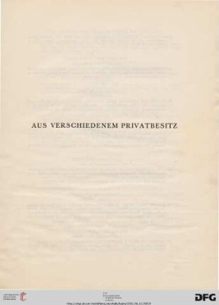 Aus verschiedenem Privatbesitz (Nr. 80-142)