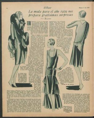 La moda para el año 1929 nos prepara gratísimas sorpresas