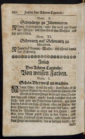 Zusatz Des Achten Capitels, Von weissen Farben.