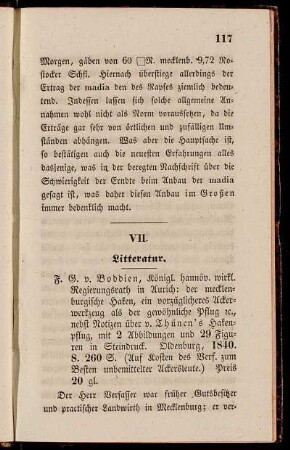 VII. Litteratur