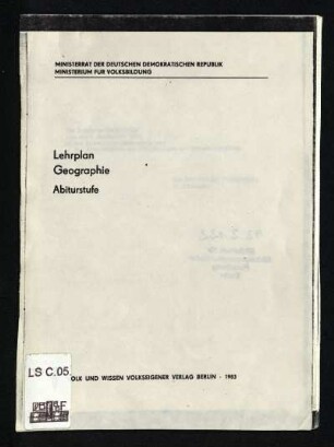 1983: Abiturstufe