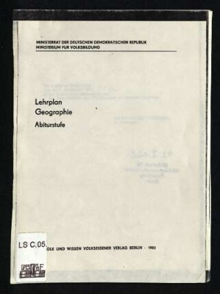 1983: Abiturstufe