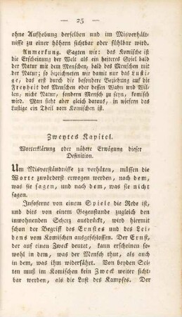 Zweytes Kapitel. Worterklärung oder nähere Erwägung dieser Definition