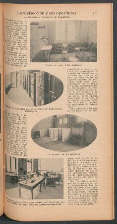La vivisección y sus opositores : Un laboratorio fisiológico de Inglaterra