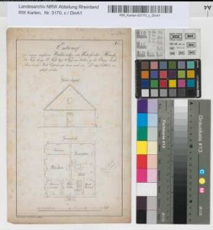 Entwurf zu einem massiven Waldwärter- oder Unterförsterhaus, Ia. Lith. Anst. v. J. Storch in Berlin