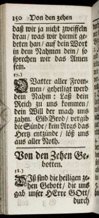 Von den Zehen Gebotten.