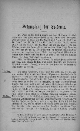 Bekämpfung der Epidemie.