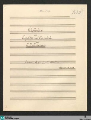 Schifferlied - JWK Mus.Ms. 313 : V, pf; B|b; StrK WoO 9.30
