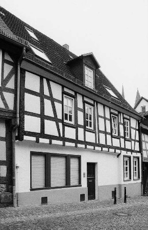 Wohnhaus, Fachwerk; Gelnhausen, Obere Haitzer Gasse 13
