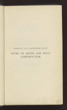 Notes on docks and dock construction