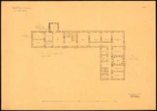 Schloss Pitschen Ausbau: Grundriss 1. Obergeschoss, Maßstabsleiste