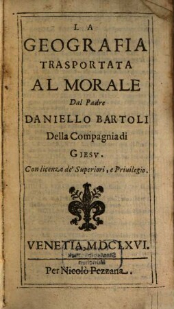 Della Geografia trasportata al Morale