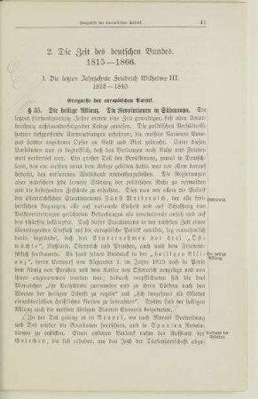 I. Die letzten Jahrzehnte Friedrich Wilhelms III. 1815-1840