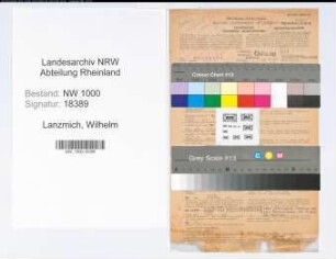 Entnazifizierung Wilhelm Lanzmich, geb. 17.04.1903 (Verw.Angest.)