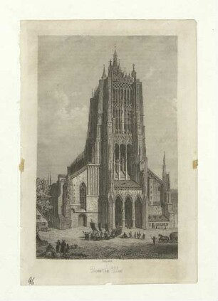 Münster Westfassade. Um 1830
