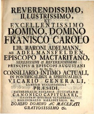De Hierarchia Ecclesiæ Catholicæ Dissertationes Theologico-Historicæ : In Studio Generali Congregationis Benedictino-Bavaricæ Ad Exemptum Monasterium Priflingense Translato Cum Positionibus Ex Theologia Universa Disputationi Finali Expositæ