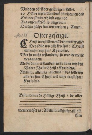 Oster gesenge.