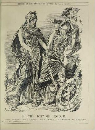 At the post of honour