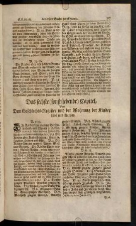 327-337, Das sechste - zehnte Capitel