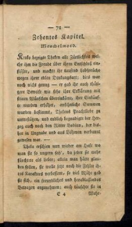 Zehentes Kapitel.