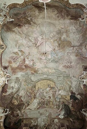 Die Taufe des heiligen Augustinus durch den heiligen Ambrosius von Mailand