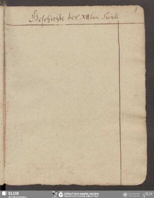 Geschichte des XIIten Seculi