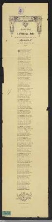 Tafel-Lied zum 4. Siftungs-Feste des Vergnügungs-Clubs "Concordia" am 6. Januar 1889