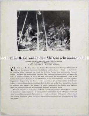 Filmprogramm zu dem deutschen Dokumentarfilm "Eine Reise unter der Mitternachtssonne"