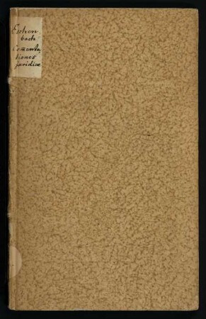 Io. Christ. Eschenbach, In Acad. Rostoch. Prof. Ivr. Ord. Commentationes Ivridicae