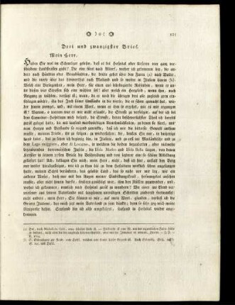 Drei und zwanzigster Brief.